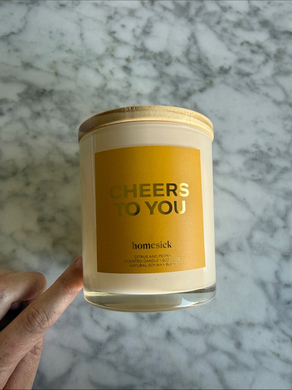 Cheers To You Scented Candle - Yellow